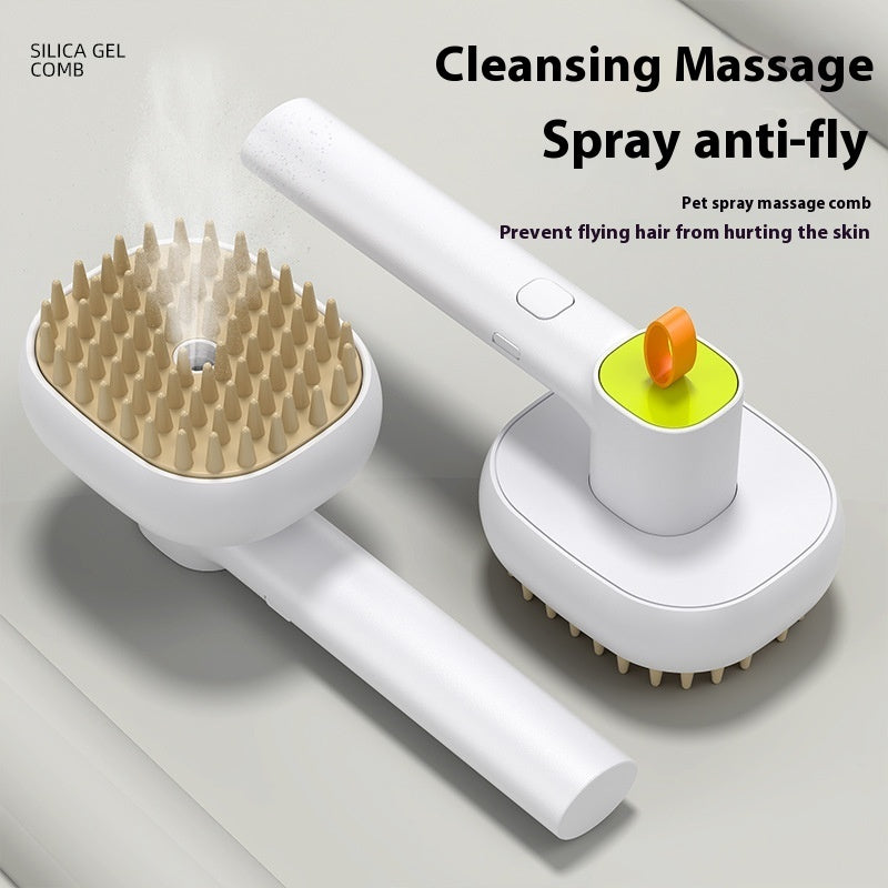 Blue and green electric pet comb spray for cats and dogs