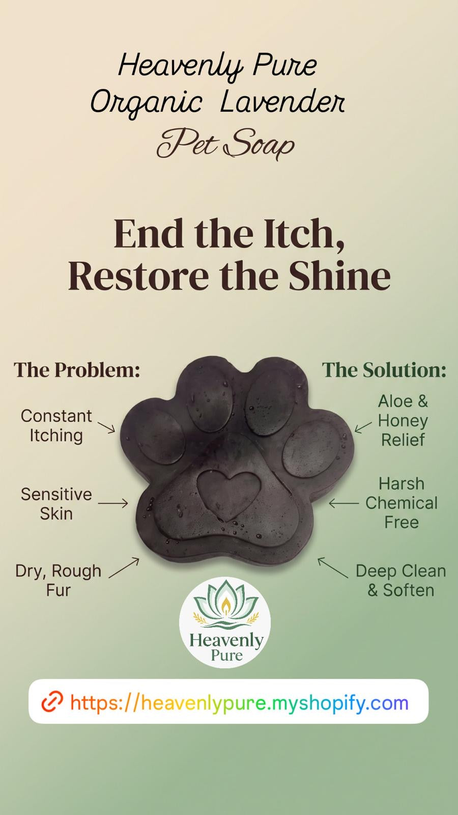 Organic Pet Soap 2 soap bars $18.95