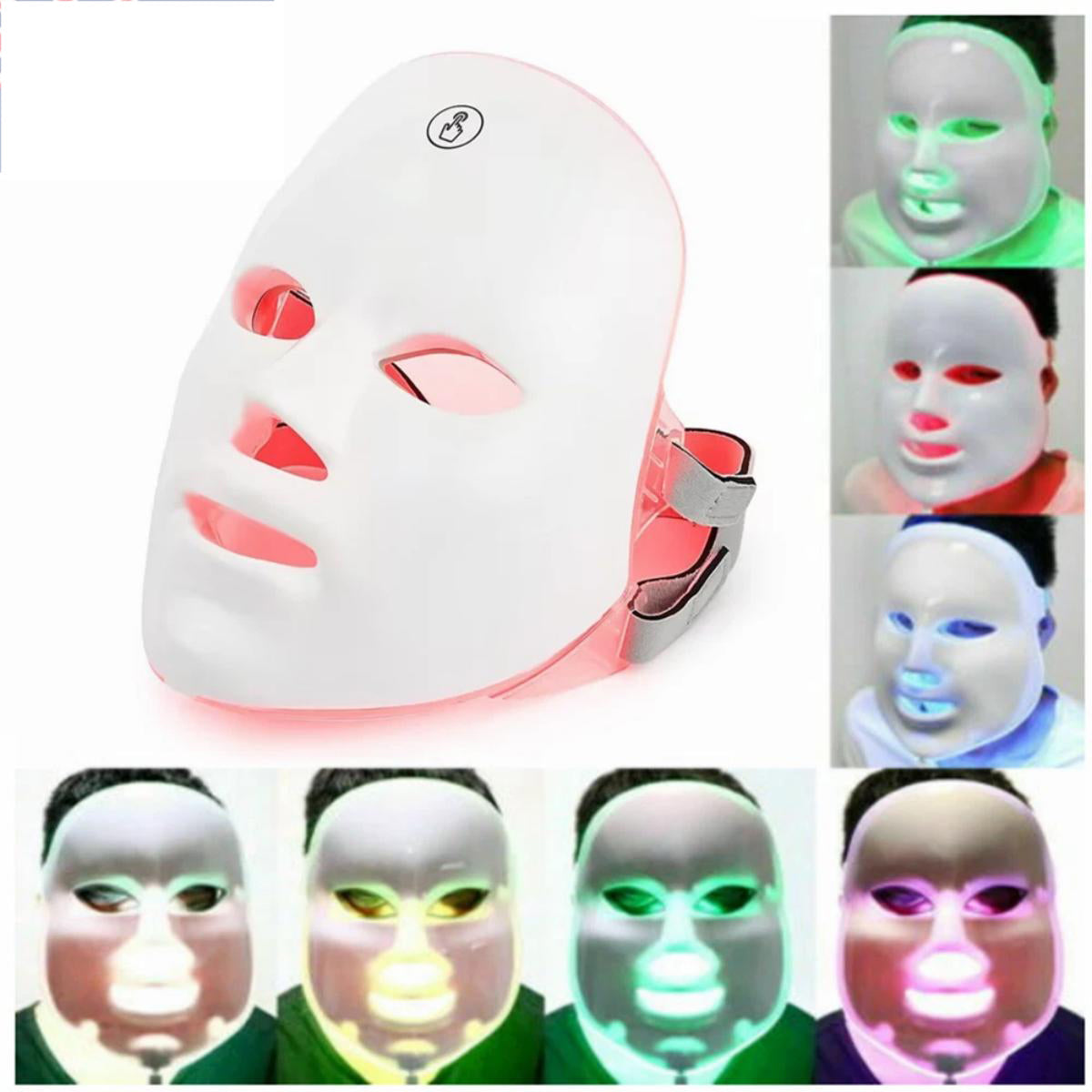 7 color LED light therapy face mask for skin rejuvenation and wrinkle treatment