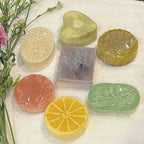 Collection of seven handmade sensitive and normal skin soap bars with natural ingredients and essential oils
