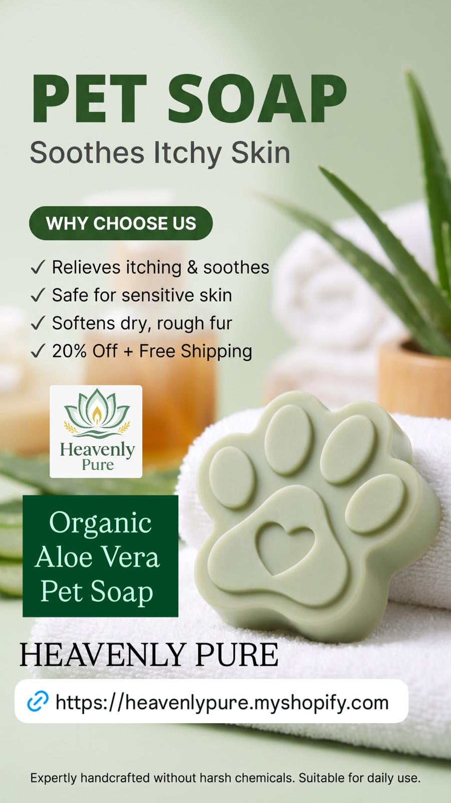 Organic Pet Soap 2 soap bars $18.95