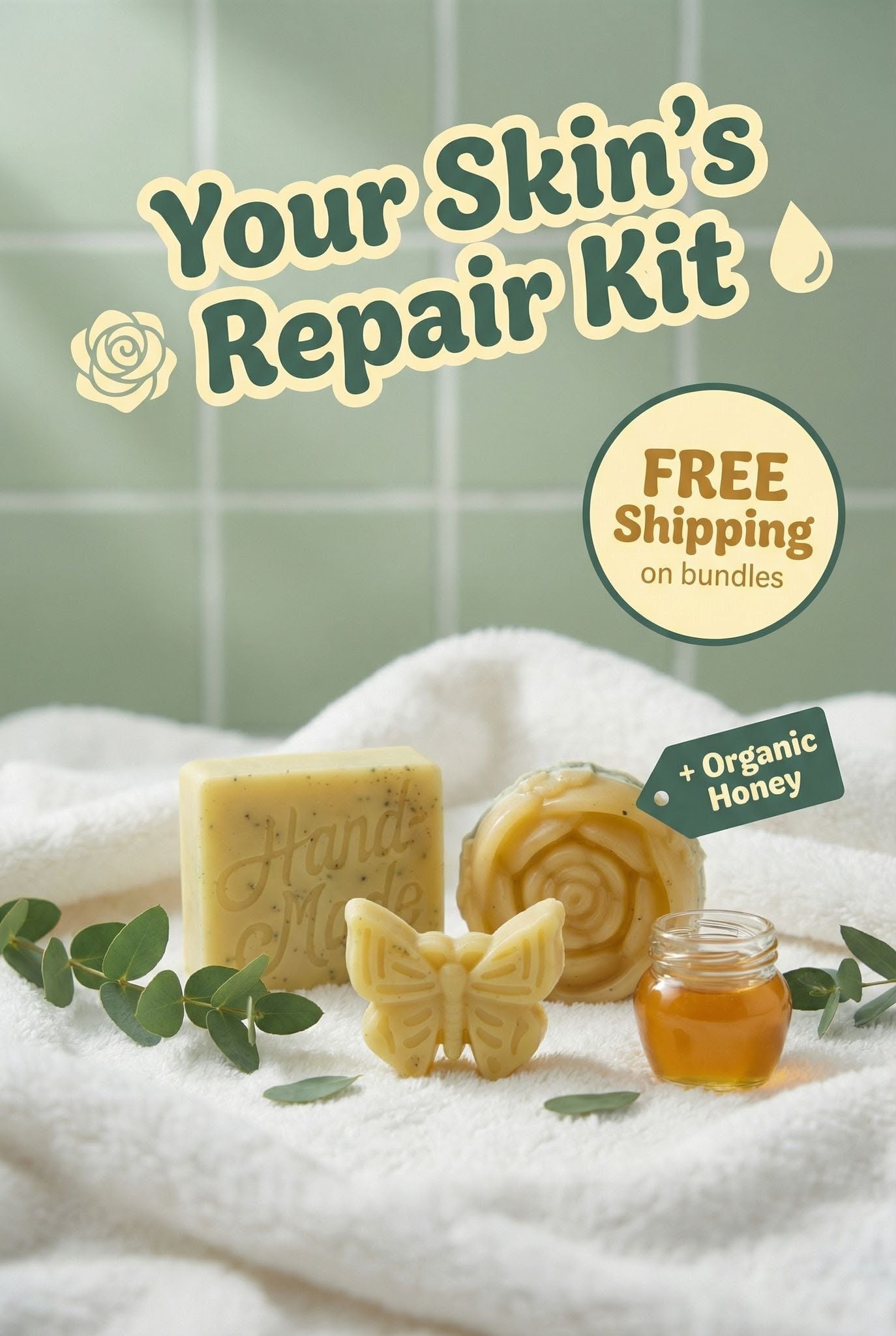 Organic Chamomile Goat Milk $14.00 (2 soap bars)