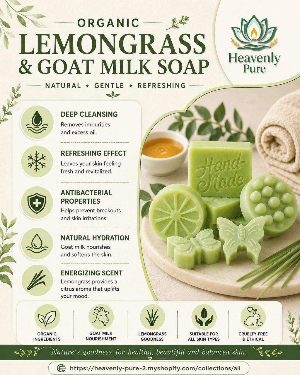 Lemongrass Goat Milk Soap Bars