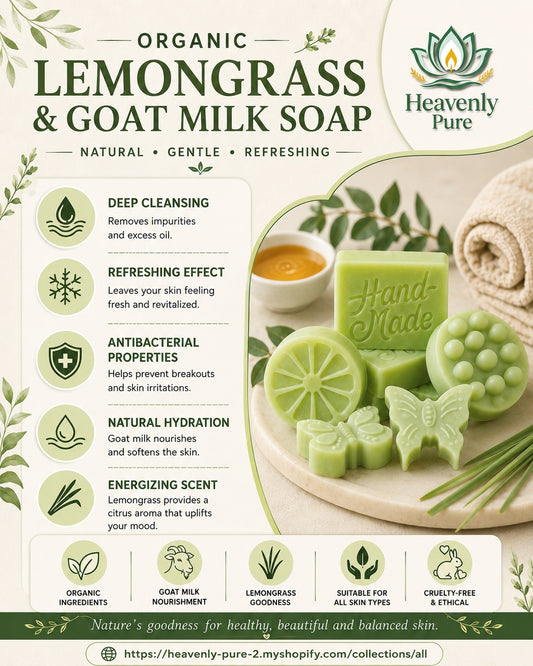 Lemongrass Goat Milk Soap Bars: (2 Soap Bars)