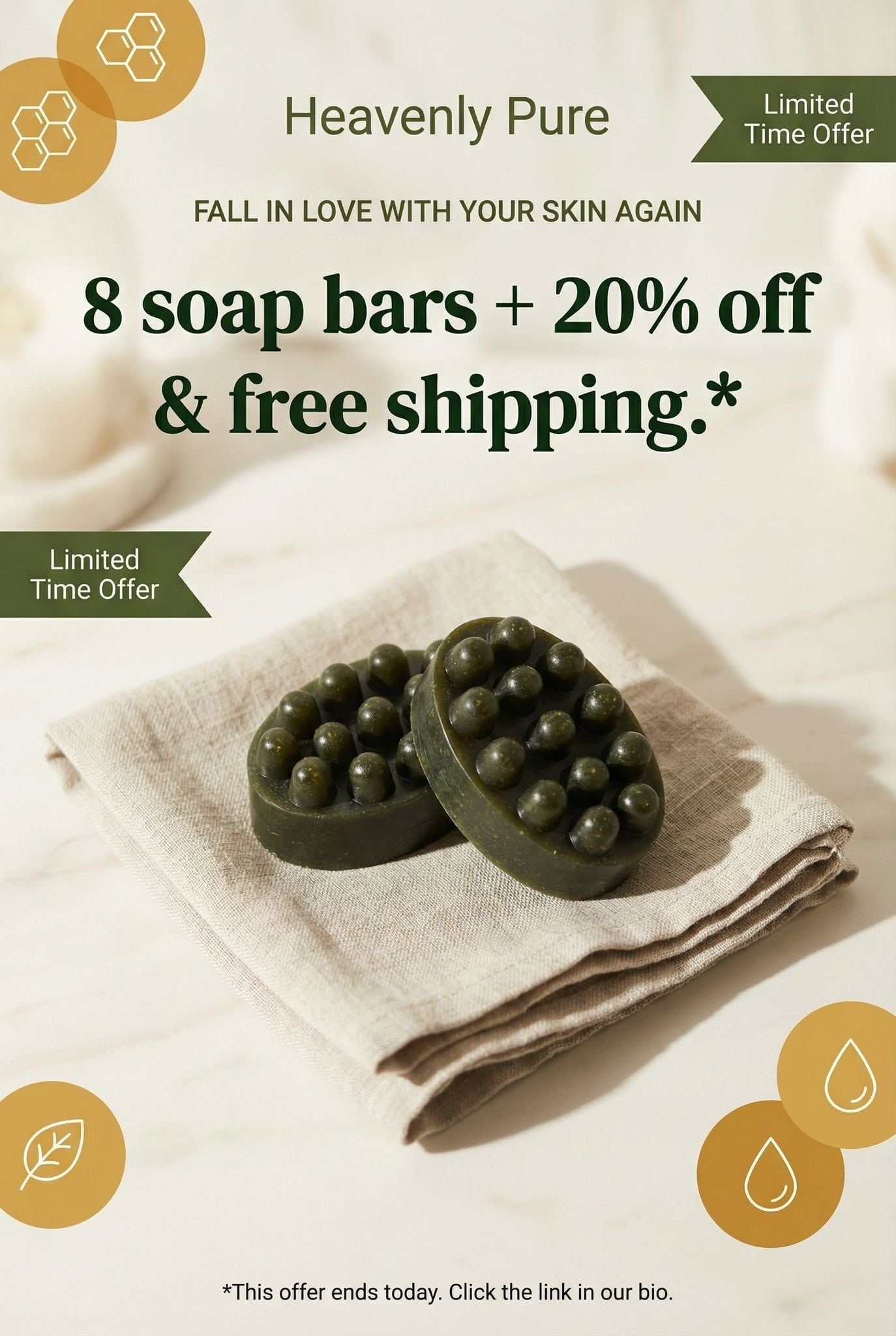 Organic Neem soaps collection $56.00 (8 soap bars)