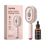 Electric spray airbag massage comb with USB cable and hair care oil kit
